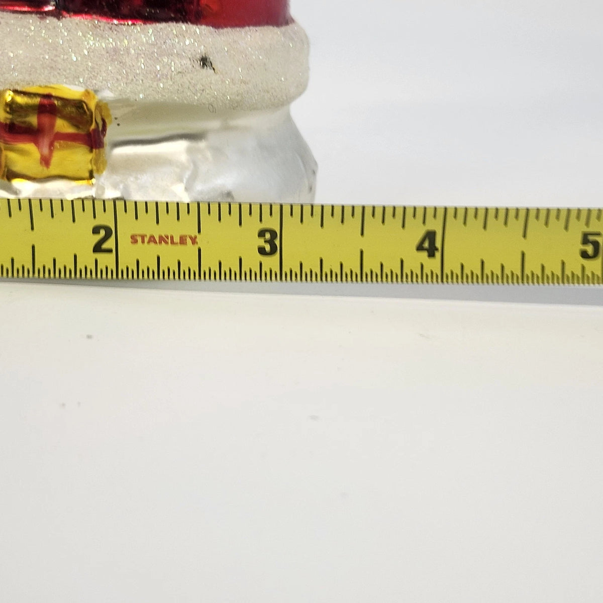 Large Hand Painted Blown Glass Santa Claus Christmas Tree Hanging Ornament 7"