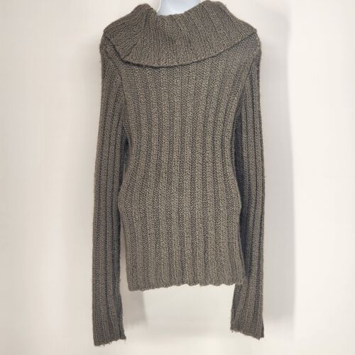Gray Open Knit Pullover Sweater Acrylic JH Collectibles Women Medium Vintage