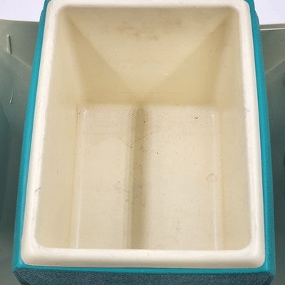 Thermos 7707 Cool Date 7 Quart Split Lid Lunchbox Green White Cooler 11"x8"