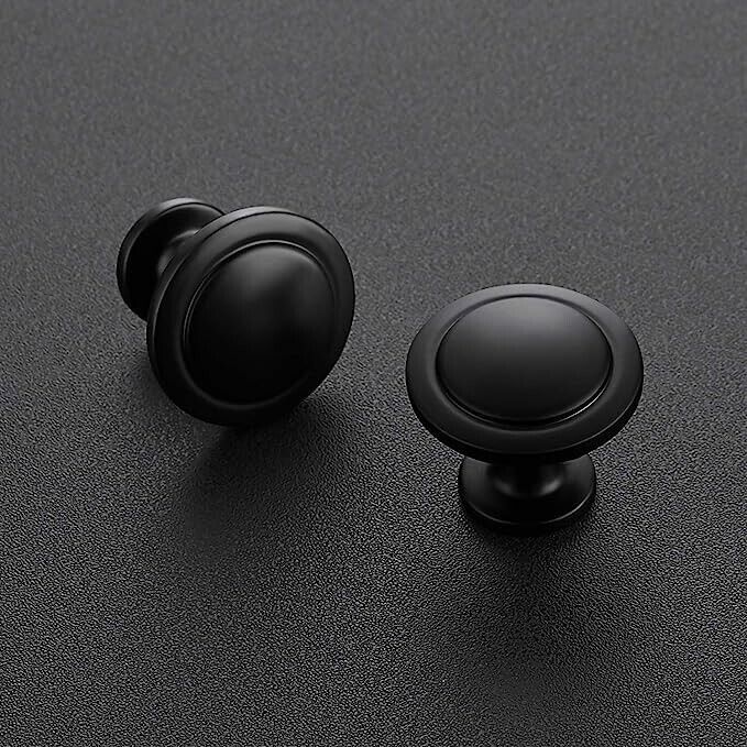 33 Pc Matte Black Kitchen Cabinet Knobs Drawer or Dresser Pulls 1.063" x 0.75"