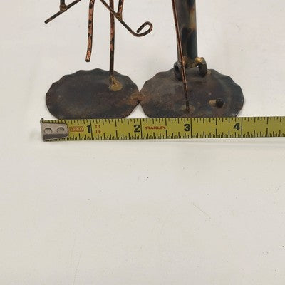 Golfer Breaking Club Rock Creek Metal Craft Art Sculpture 4.5" Vintage