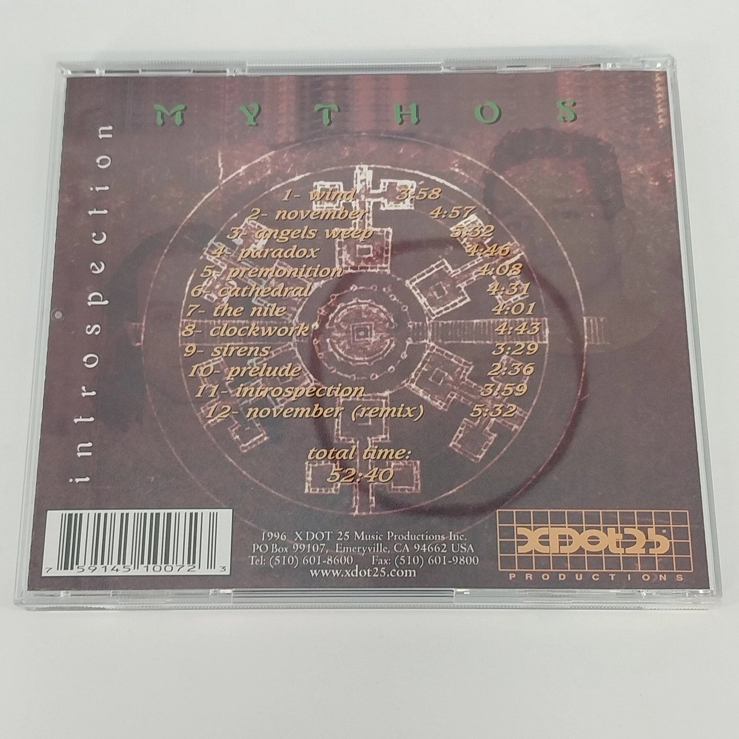 Mythos Introspection CD 1997 New Age Ambient Electronic Instrumental XDOT 25 USA