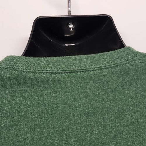 Green Fleece Sweatshirt Crewneck Pullover Men's Large Vintage Fruit of the Loom