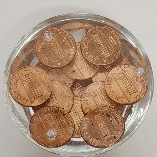 1978 Penny Paperweight in Clear Acrylic 2.5" Across x 1.25" Tall