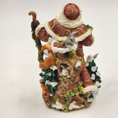Fitz and Floyd Snowy Santa Woods Music Figurine 19/1239 Original Box Christmas