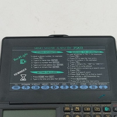 Sharp EL-6620B Electronic Organizer 35KB Memo Master w 9 Function & Backlight