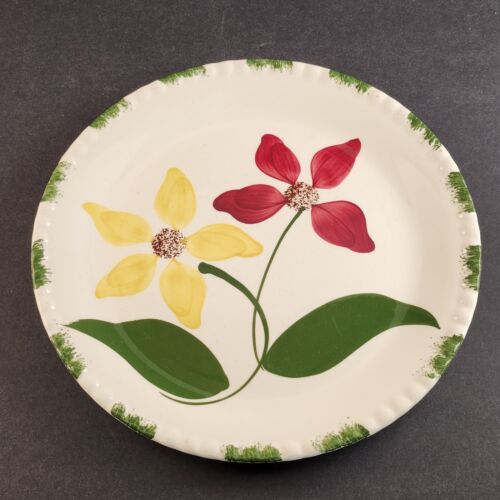 Southern Potteries Blue Ridge Luncheon Plate Hand Painted 9¼" Showgirl Design