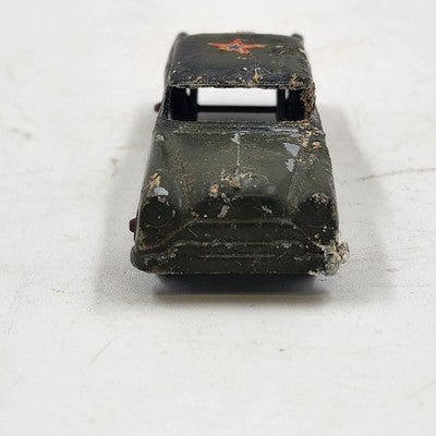 Tootsietoy Army Military Force Service Green Sedan Car Vehicle Toy Vintage 4.25"