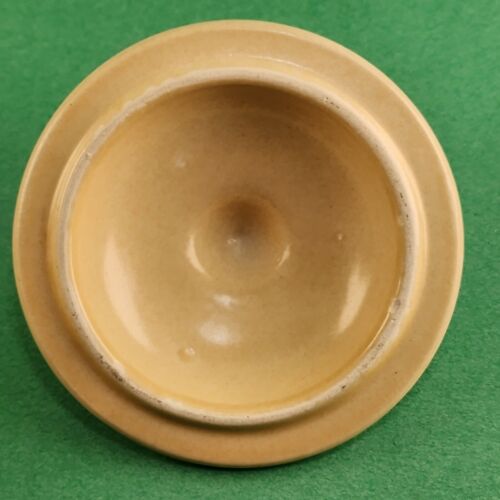 Pfaltzgraff Village 70 Bean Pot w Lid Tan with Brown 7"x 6¾" USA Vintage