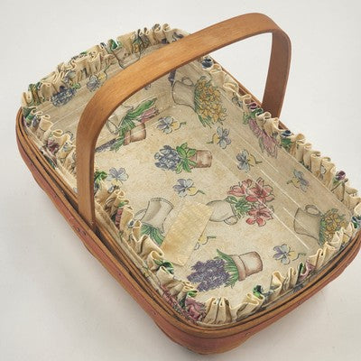 Longaberger 2000 Mother's Day Early Blossom Basket Fabric Liner Protector 11"