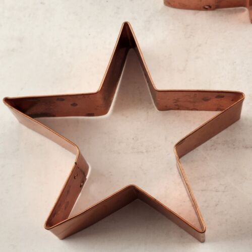 3 Copper Cookie Cutters Christmas 4" Star Tree Gingerbread Man Baking