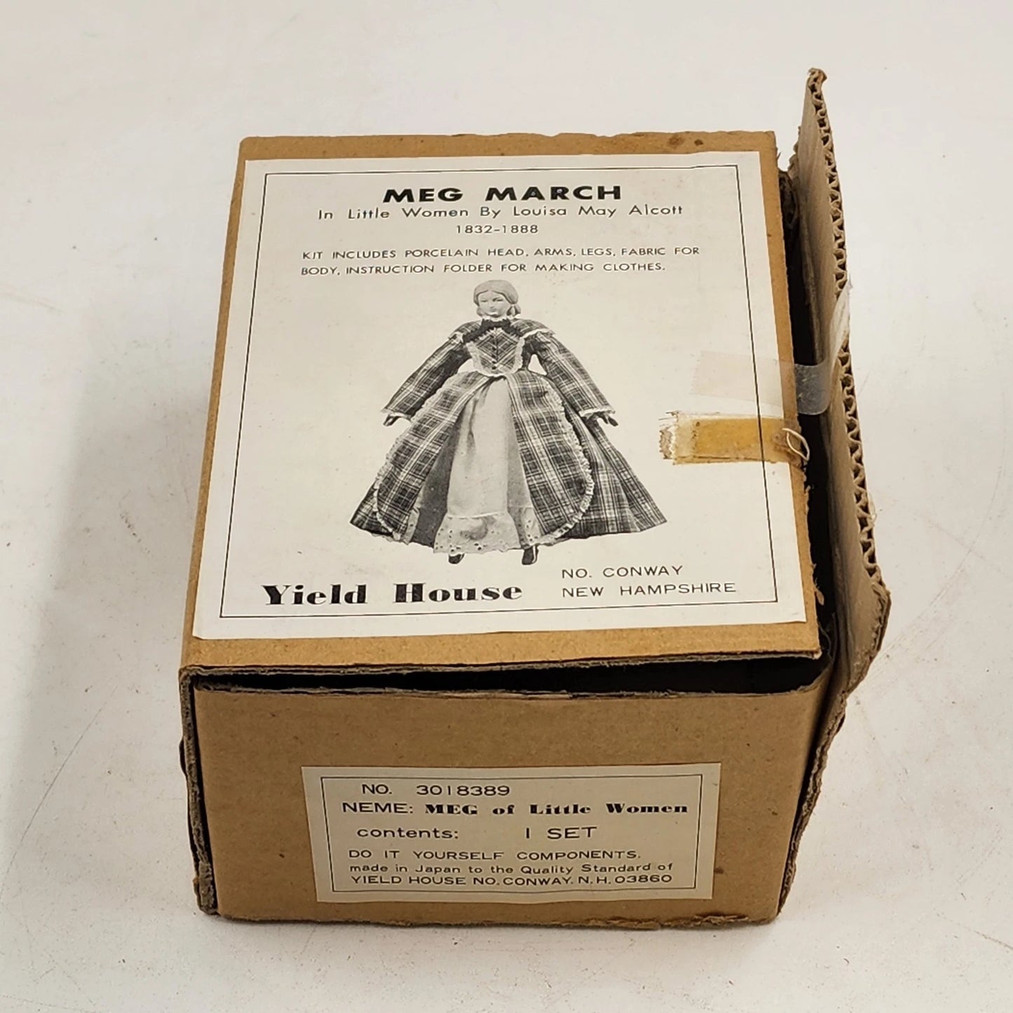 Meg March of Little Women Bisque Doll Kit by Yield House Body Parts Pattern 1977