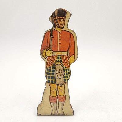 MARX Gordon Highlander #10 Toy Prop Tin Litho Army Soldier Flat Figure 1930's