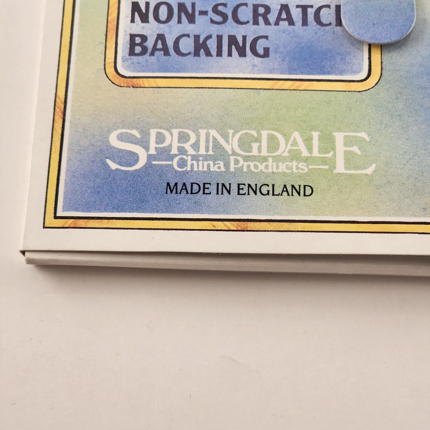 Springdale Ceramic Trivet 6" Crossstitch Home Kitchen NOS Boxed Vintage England