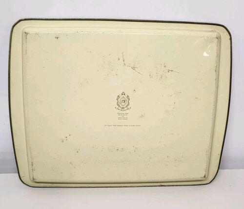 Daher Decorated Ware Rooster Metal Tray England 17.5" x 13.5" Vintage Country