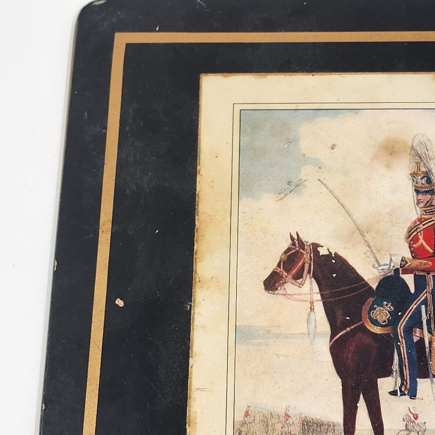 Officers Of The British Army No 42 Image Print Hardboard Frame Black Matted