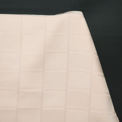 Rose Pink Rectangle Tablecloth with Square Striped Windowpane Design 60" x 82"