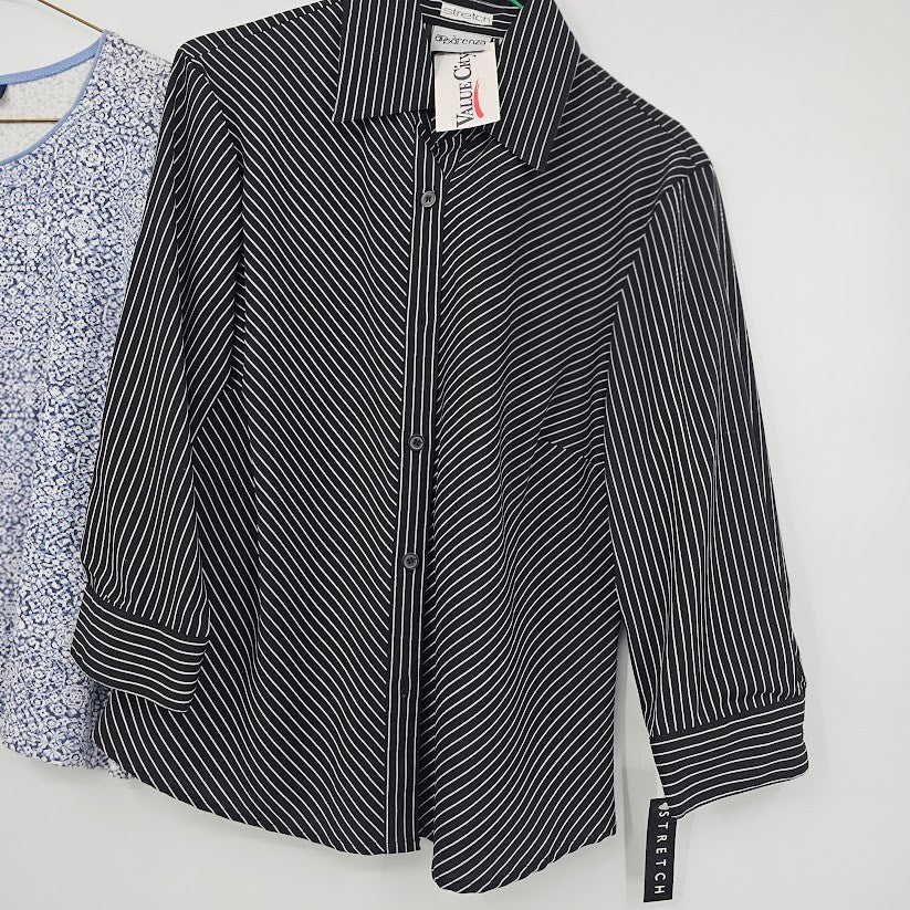 Lot 5 Ladies Tops Size Small Button Up Blouses Canvasbacks Horsfield Vanderbilt
