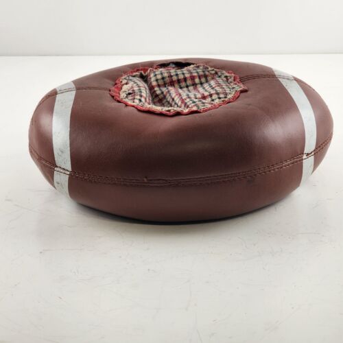 Armchair Quarterback Football Shaped Drink Beverage Holder Weighted Vintage 8"