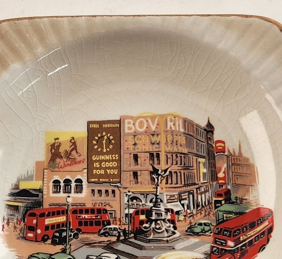 Vintage Piccadilly Circus Trinket Dish Durability Weatherby Hanley England