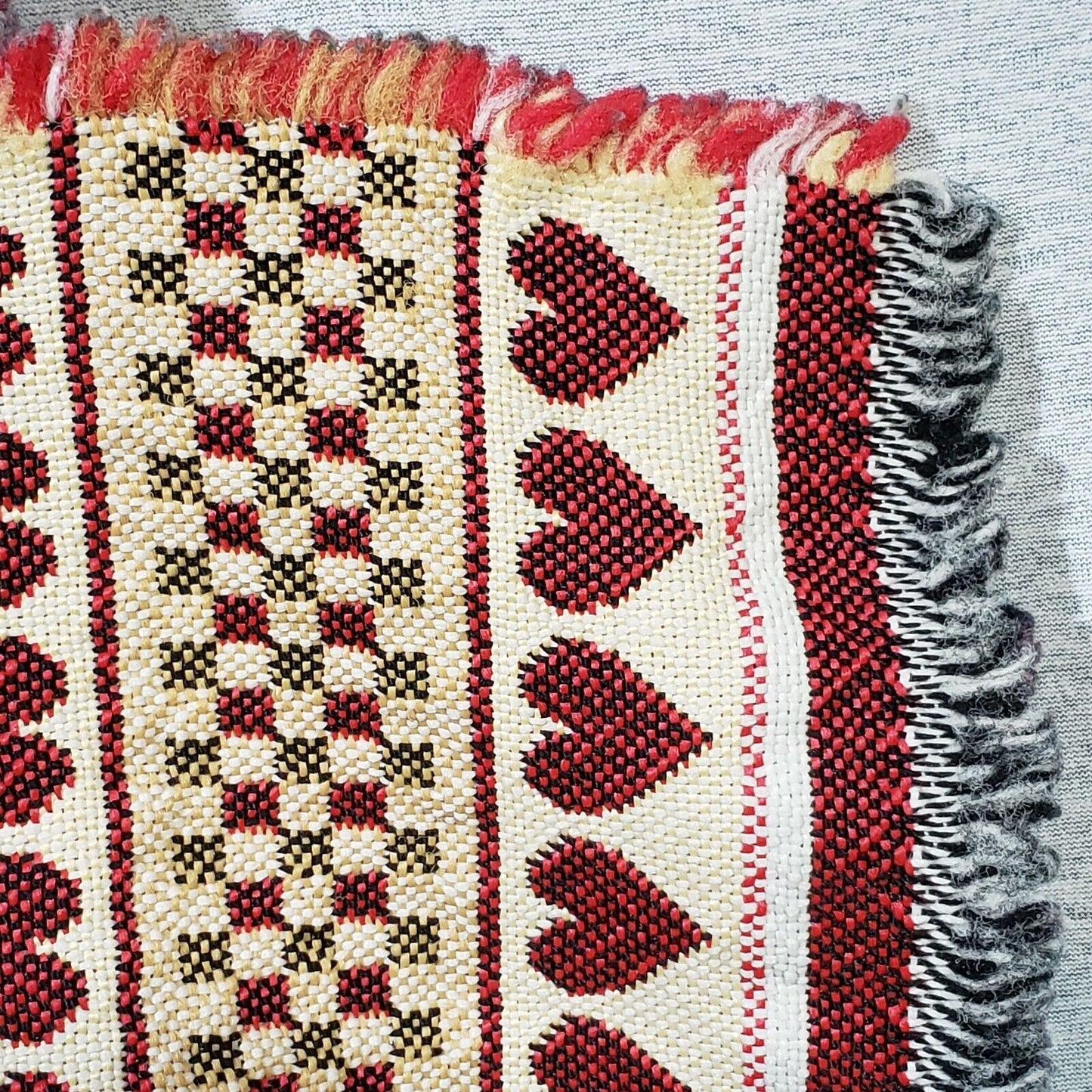 Apples Tapestry Table Runner A IS FOR APPLE Frayed Edges Autumn Scenes 68" x 15"