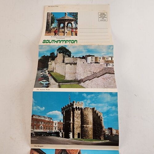 35 Vintage Photo Postcards & Booklet Southampton England London Isle Wight Color