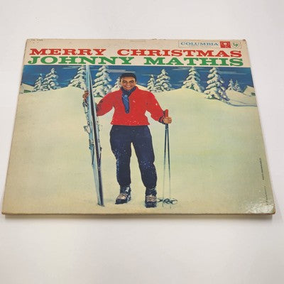 Johnny Mathis Merry Christmas LP Records Percy Faith Orchestra Columbia CL1195