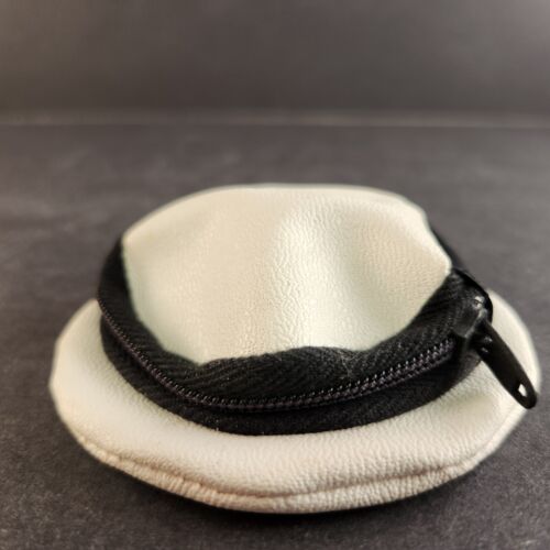 HMS Victory Sailor Cap Coin Purse Zip Close Vintage England Ship Leather 1950s