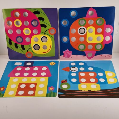Color Matching Pegboard Preschool Toy w/ 10 Cards Educational Kids Girls Boys