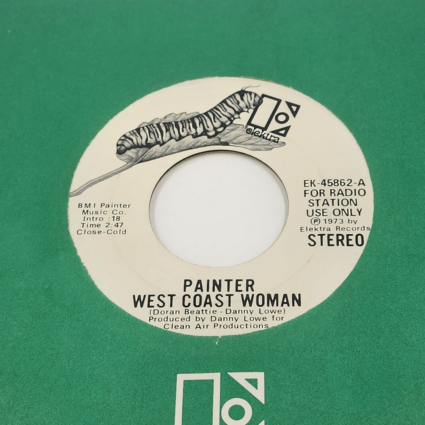 7 Promo Vinyl Records 7" Early 1970's Various Genres with Paper Sleeves