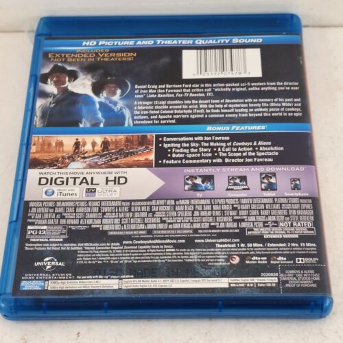Cowboys & Aliens Blu-Ray Digital HD Ultraviolet DVD Standard & Extended Editions