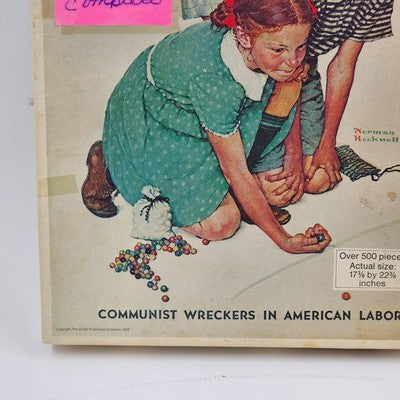 The Saturday Event Parker Brothers Jigsaw Puzzle 14" By Norman Rockwell 1993
