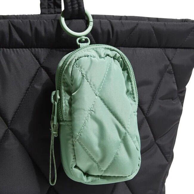 Vera Bradley Miniature Backpack Charm pouch Beryl Green ZIp Keychain Wallet New