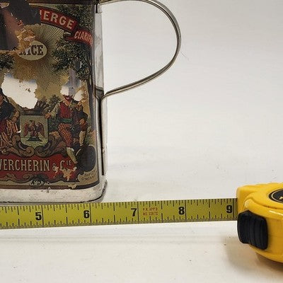 Vercherin Olive Oil Tin Can Huile D'Olive Vierge Clarifiee France w Spout 5.5"