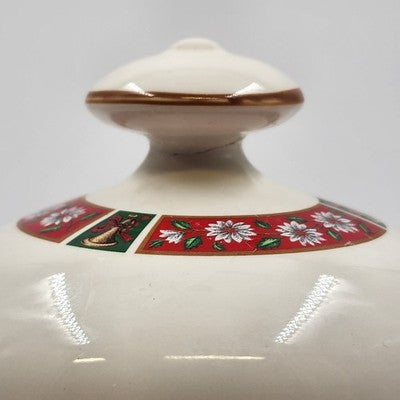 Charlton Hall Classic Traditions Christmas Teapot Ceramic 50 oz Holiday Design