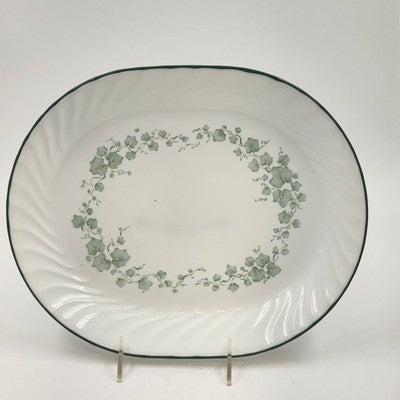 Corelle Callaway Green Ivy Oval Serving Platter 12.25" Corning USA
