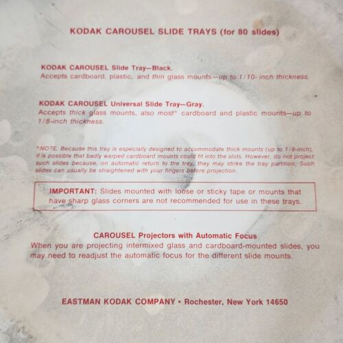 Kodak Carousel Rotary 80 Slide Tray For Slide Projectors Keystone Vintage in Box