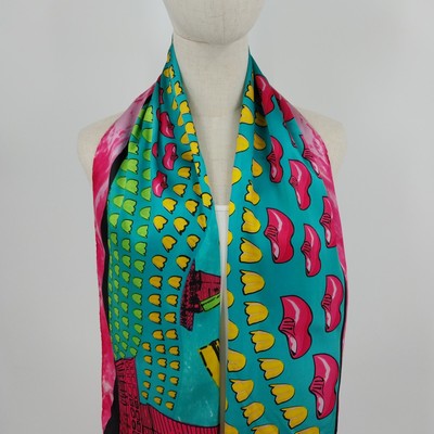 Robin Ruth Holland Tulip Wind Mill Wood Shoe Rectangle Scarf 64" 100% Polyester
