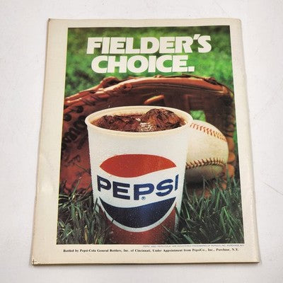 Cincinnati Reds 1984 Scorebook vs. Houston Astros Eddie Milner Cover Unscored