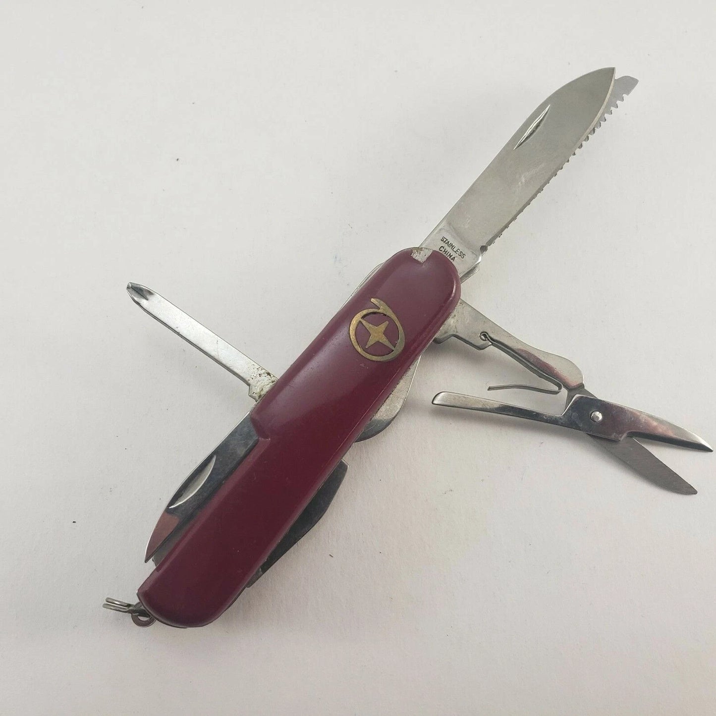 Red Army Style 12-in-1 Pocket Knife Multi Tool 3.5" Handle 2" Steel Blade China