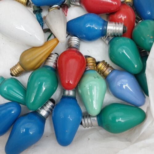 Mixed C4 C7 C9 Christmas Tree Screw In Light Bulbs Plus Miniature Multi Color GE