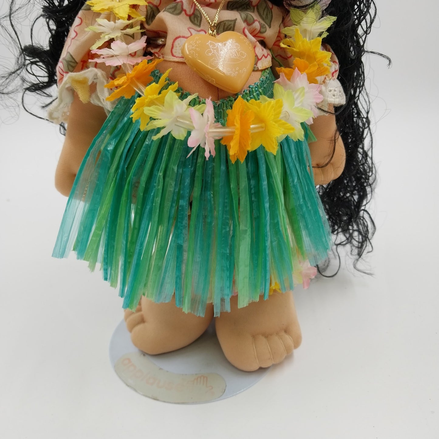 Precious Moment Mahealani in Lei Skirt Soft Doll Hawaiian Theme 13"