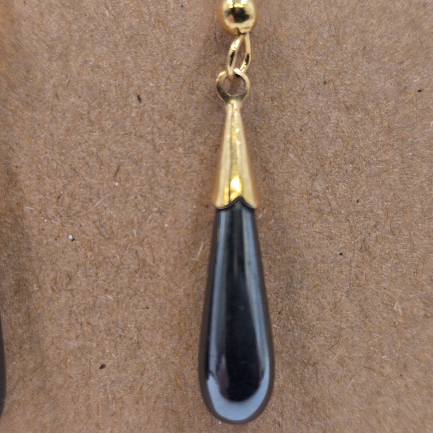 2 Dangle Earrings Gold Silver Black Bow Net Agate Pearl 1.5" Drop