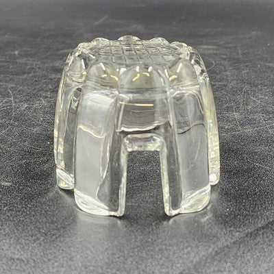 2 Princess House 438 Crystal Utensil Holders Buffet Server Spoon Fork Rests