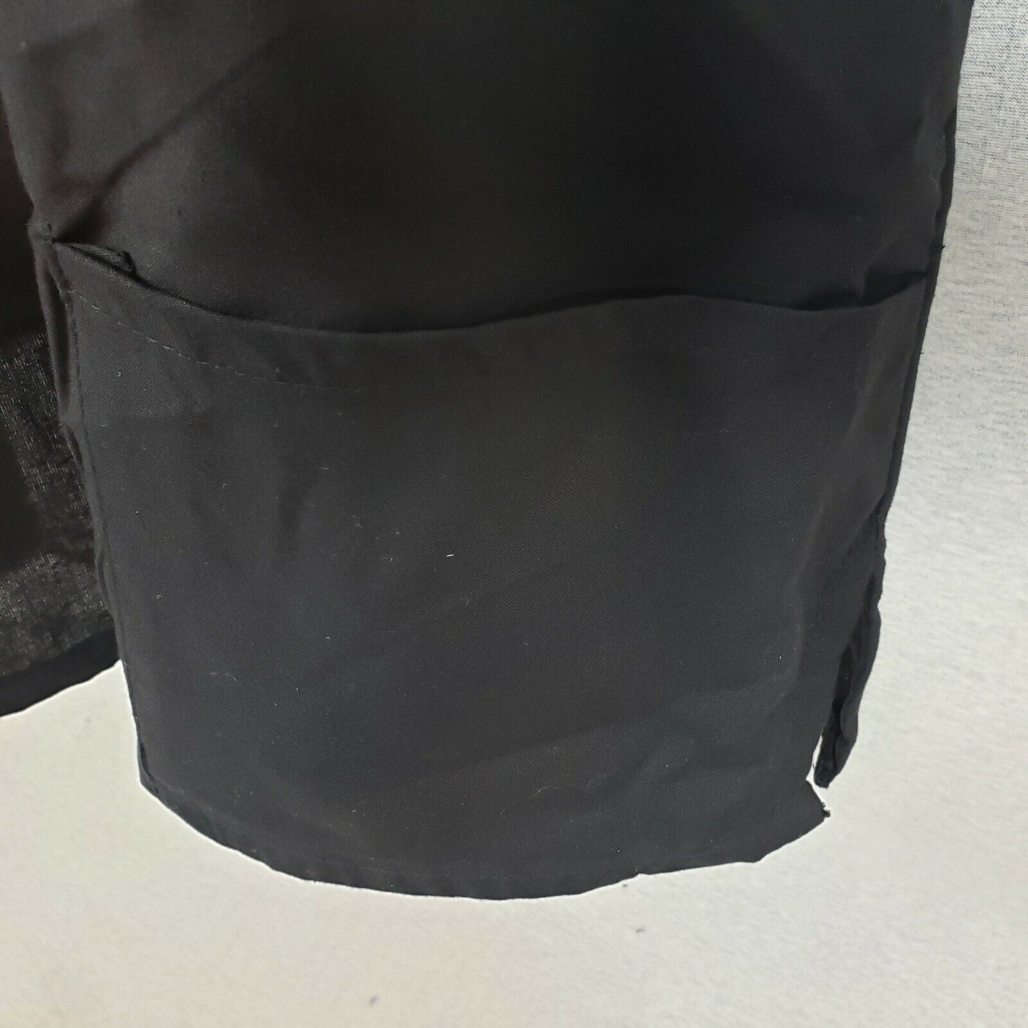 B Scrubs Brand Uniform Scrubs NWT Solid Black 1XL 3 Pockets Side Slits at Waist