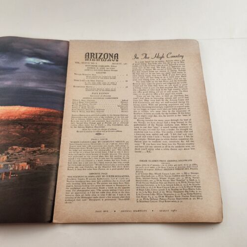 Arizona Highways Magazine August 1961 In The High Country Fishing