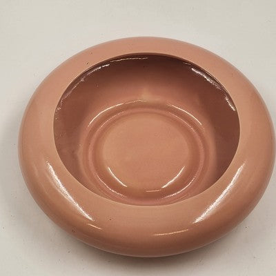 Cookson Ceramic Pottery Round Glossy Peach Bowl Planter 8"x2.5" CP 22-7 USA