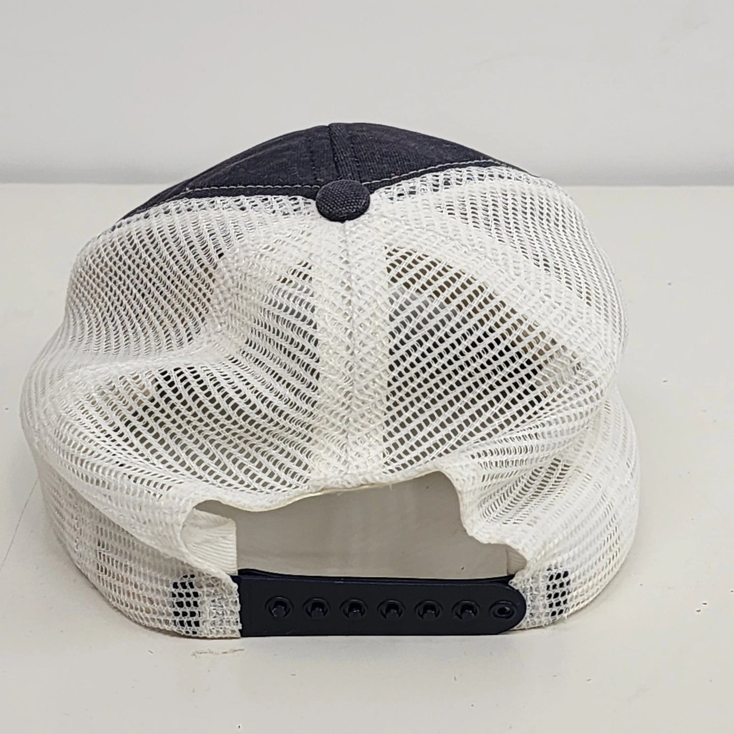 Not Made in China Cap USA Flag Hat Over Under Blue Snapback Adjustable 2010