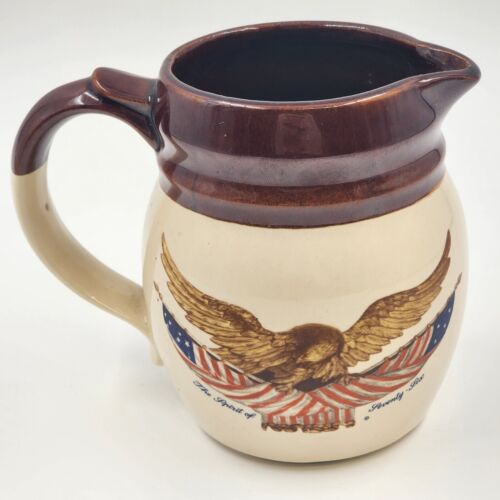 McCoy Pottery Pitcher NATIONAL GALLERY of ART Spirit of Seventy-Six Eagle Image