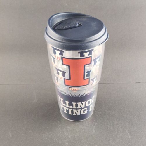 University Of Illinois Fighting Illini Tervis Tumbler with Blue Lid 16 FL Ounces